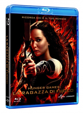 Locandina italiana DVD e BLU RAY Hunger Games - La ragazza di fuoco 