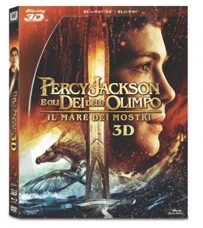 Locandina italiana DVD e BLU RAY Percy Jackson e gli Dei dell'Olimpo - Il mare dei mostri 