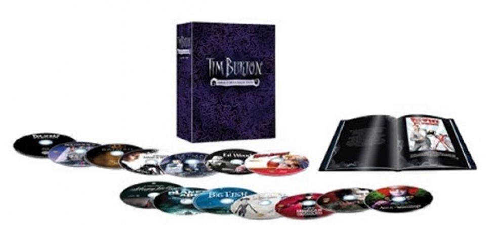 Locandina italiana DVD e BLU RAY Tim Burton Collection 
