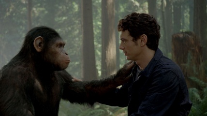 L'alba del pianeta delle scimmie - Andy Serkis 'Caesar' e James Franco 'Will Rodman' in una foto di scena - L'alba del pianeta delle scimmie