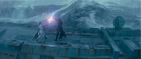 Star Wars: L'ascesa di Skywalker - Daisy Ridley 'Rey' con Adam Driver 'Kylo Ren' in una foto di scena - Star Wars: L'ascesa di Skywalker