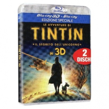 Locandina italiana DVD e BLU RAY Le avventure di Tintin - Il segreto dell'Unicorno 
