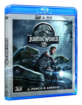 Locandina italiana DVD e BLU RAY Jurassic World 