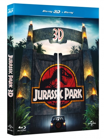 Locandina italiana DVD e BLU RAY Jurassic Park 3D 