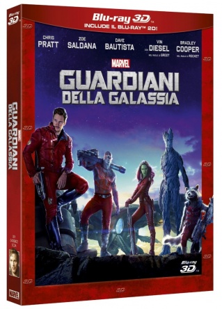 Locandina italiana DVD e BLU RAY Guardiani della Galassia 