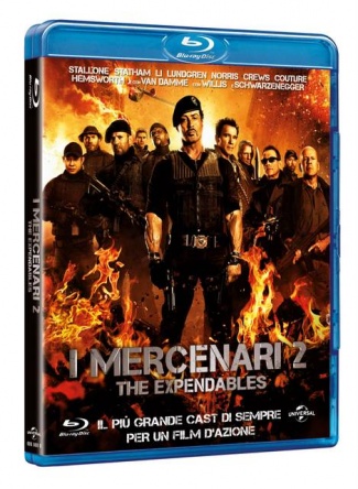 Locandina italiana DVD e BLU RAY I mercenari 2 