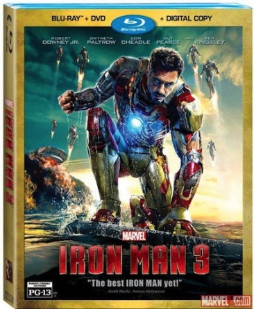 Locandina italiana DVD e BLU RAY Iron Man 3 