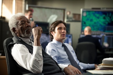 Transcendence - (L to R): Morgan Freeman 'Joseph Tagger' e Cillian Murphy 'Agente Donald Buchanan' in una foto di scena - Transcendence