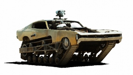 Mad Max: Fury Road - PEACEMAKER - Chi osa manovrare una macchina con motore Merlin V8 raffreddato ad acqua nel mezzo del più arido
deserto durante l'apocalisse? Lo stesso uomo che unisce muscle car e mitragliatrici, cingoli e siluri, arsenali
ed angoscia - la Bullet Farm. Un macchina ad alta velocità, facilmente manovrabile e che si guida ovunque,
caricata con più artiglieria di un culto della morte, ma con meno rimorso morale. Il Peacemaker è un valoroso
squalo di bronzo degli anni '70, divoratore di sabbia del deserto e uomini. - Mad Max: Fury Road