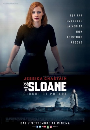 Locandina italiana Miss Sloane - Giochi di potere 