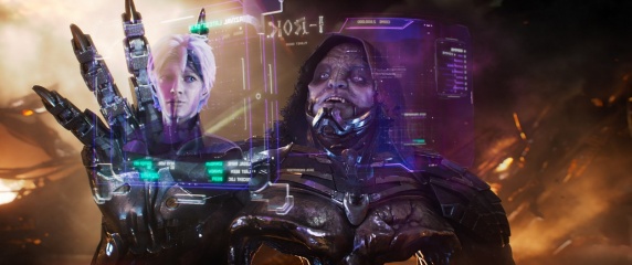 Ready Player One - (L to R): Tye Sheridan 'Parzival' e T.J. Miller 'I-R0k' in una foto di scena - Photo Credit: Courtesy of Warner Bros. Pictures.
Copyright: © 2018 WARNER BROS. ENTERTAINMENT INC., VILLAGE ROADSHOW FILMS NORTH AMERICA INC. AND RATPAC-DUNE ENTERTAINMENT LLC - U.S., CANADA, BAHAMAS & BERMUDA - Ready Player One