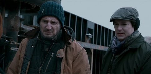 L'uomo dei ghiacci-The Ice Road - (L to R): Liam Neeson 'Mike' e Benjamin Walker 'Tom Varnay' in una foto di scena - L'uomo dei ghiacci - The Ice Road