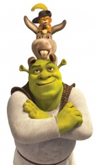 Shrek Forever After - (down to up) SHREK, CIUCHINO e GATTO CON GLI STIVALI.
Shrek Forever After ? & © 2010 DreamWorks Animation LLC. All Rights Reserved. - Maestro